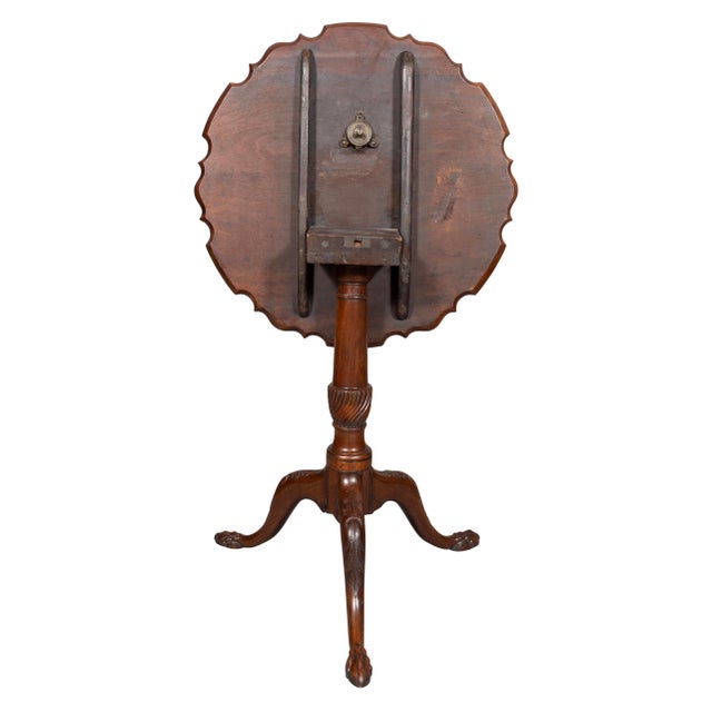 George III Mahogany Piecrust Tilt Top Table For Sale In Boston - Image 6 of 8
