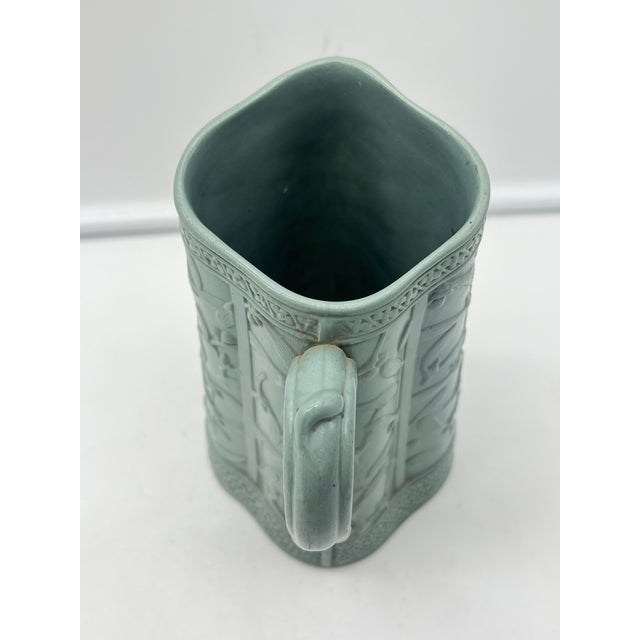 French Country Antique Brownfield & Sons Mistletoe Pitcher Circa 1880's For Sale - Image 3 of 6