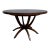 1940s Chet Beardsley Mid-Century Modern Round Walnut Dining Table, Sculptural Pedestal Base For Sale