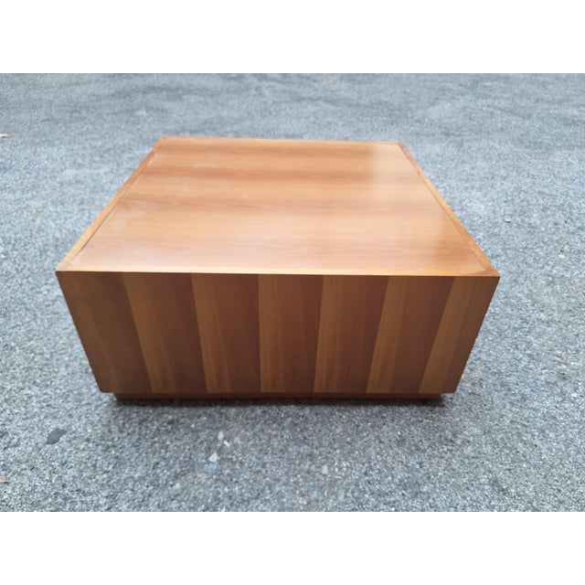 Wood Coffee Table in Shaded National Walnut, 1980s For Sale - Image 7 of 7