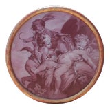 Early 20th Century Cherub Oil Painting For Sale