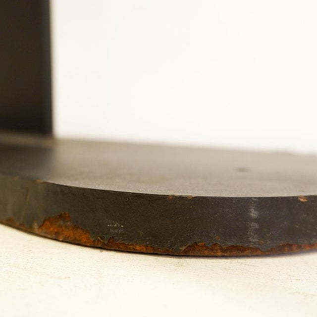 Vintage Pedestal Table in Metal and Wood For Sale - Image 11 of 14