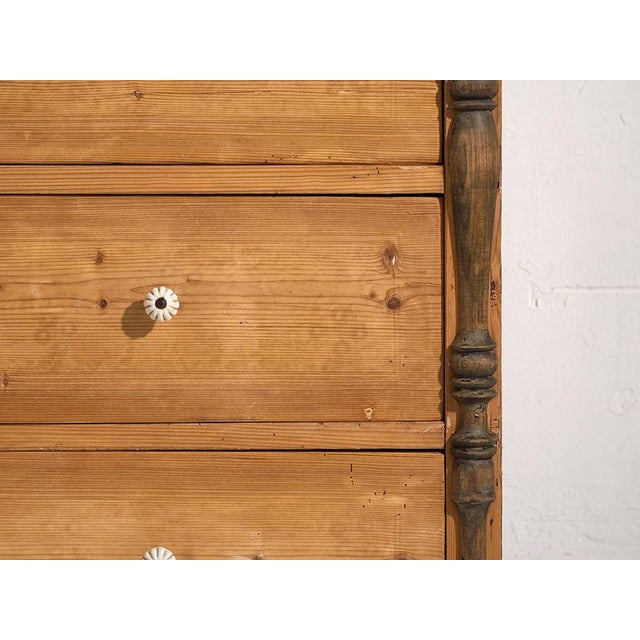 Wood Antique French Provençal Style Chest of Drawers, 1920s For Sale - Image 7 of 11