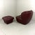 Maroon Set of Space Age Lounge Chair and Ottoman, 1970s For Sale - Image 8 of 17