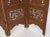Brown Detailed Carved Teak 4-Panel Room Divider Screen For Sale - Image 8 of 13