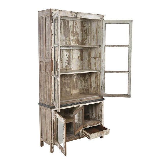 Vintage Patinated Wooden Cabinet For Sale - Image 4 of 7