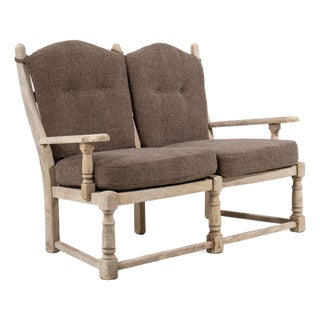 19th Century France Cream Wood Sofa For Sale
