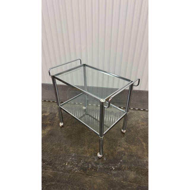 Mid 20th Century Mid 20th Century Space Age Chrome Bar Cart For Sale - Image 5 of 10
