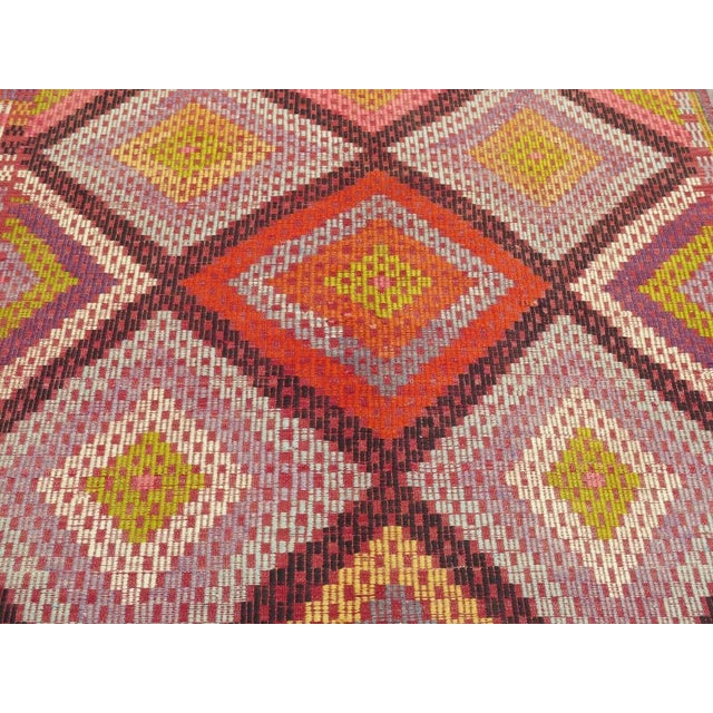 1960s 1960s Bohemian Kilim Rug - 67"x110" For Sale - Image 5 of 13