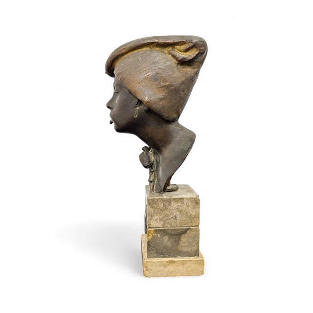 Bronze Scugnizzo Bust Sculpture by A. d'Orsi, Naples, 19th Century For Sale - Image 4 of 10