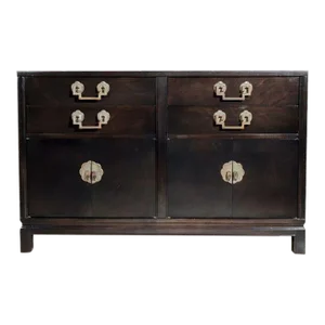 Espresso Stained Mid- Century Chinoiserie Style Buffet by Landstrom Furniture