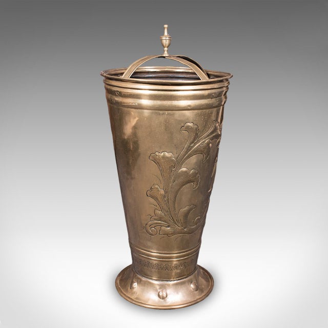 Victorian Antique Hotel Foyer Umbrella Stand, Dutch, Brass, Walking Stick Stand, Victorian For Sale - Image 3 of 12