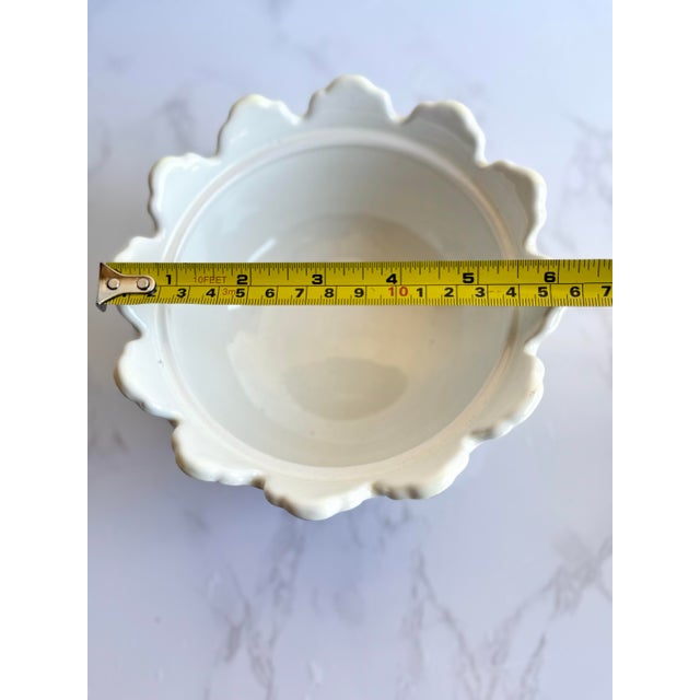 Hand Painted Vintage Italian Lidded Dish With Flowers For Sale - Image 9 of 11