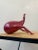 Rare Vintage David C. Heaps Red Glazed Porcelain Eggplant with Legs Vessel, Circa 1998. A glazed porcelain biomorphic form...