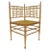 Mid-Century Modern 1970s Italian Gold Leaf Bamboo Corner Chair For Sale - Image 3 of 3