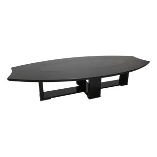 Italian Modern Executive Table in Black Finish by Tecno, 1994 For Sale