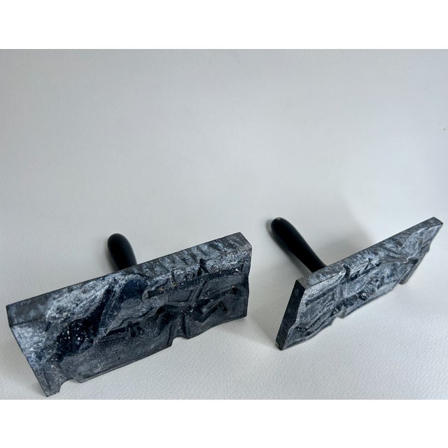 Antique Black Handled Toy Soldier Metal Casting Moulds For Sale - Image 18 of 18