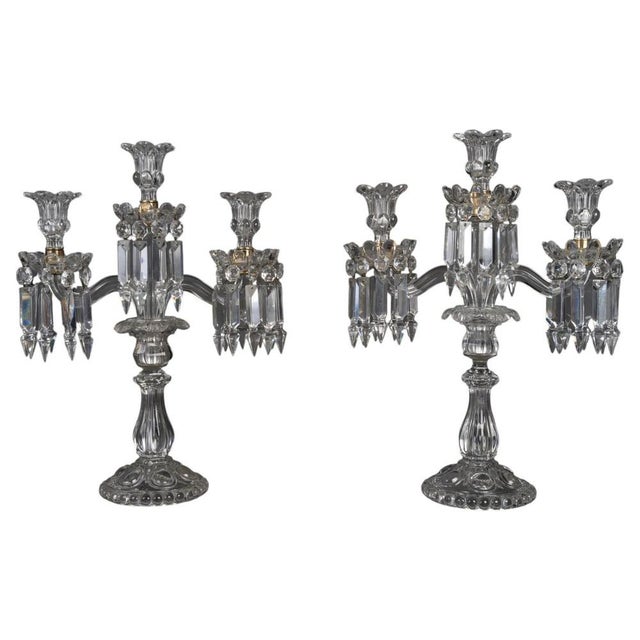 Napoleon III Style Crystal Candelabras from Baccarat, Set of 2 For Sale - Image 12 of 12