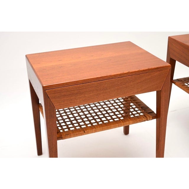 Vintage Danish Teak Side Tables by Severin Hansen for Haslev, 1960s, Set of 2 For Sale - Image 9 of 11