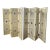 1980s Regency Hand-Painted Four Panel Folding Screens With Shell Motifs - A Pair For Sale