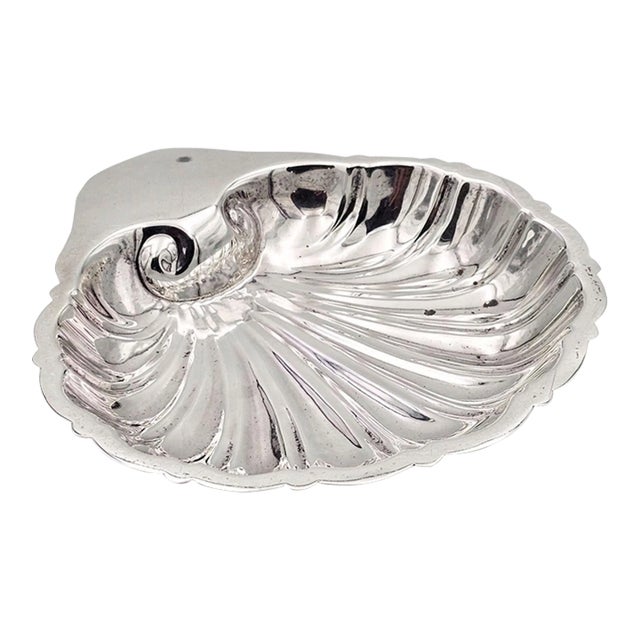 Sterling Silver Shell Dish, u.s.a. Circa 1950 For Sale