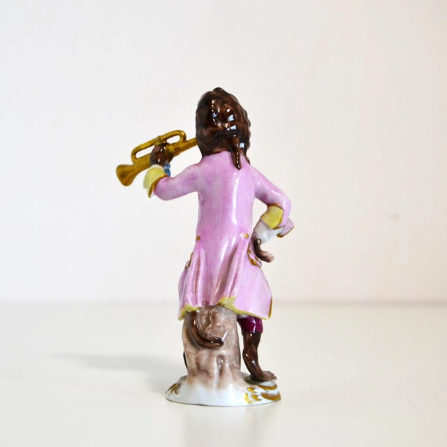 Porcelain Figurine from the Series Monkey Band, Guitarist, Volkstedt Manufactory, Germany, 1940s For Sale - Image 6 of 10