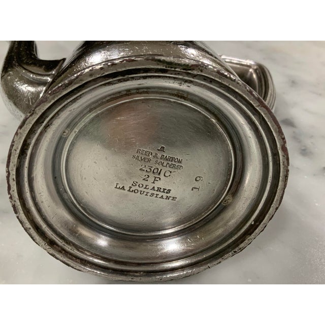 Art Deco New Orleans - Solari’s La Louisiane Restaurant 1930’s Reed & Barton Hotel Silver Soldered Teapot for Collectors & Southern Entertaining - Pics! For Sale - Image 3 of 12