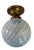 Phoenix Glass Large Vintage Phoenix Swirl Globe Ceiling Light on Original Brass Holder For Sale - Image 4 of 6
