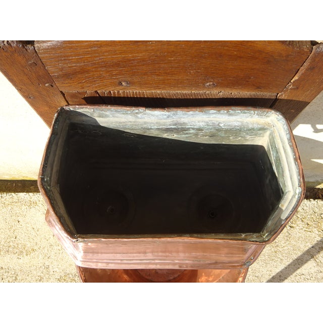 Antique Copper Fountain on Oak Base For Sale - Image 12 of 18