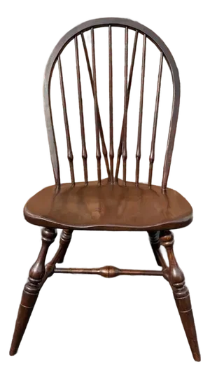 Vintage Windsor Style Hoop BraceBack Oak Side Chair