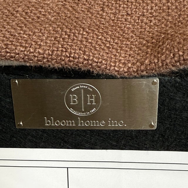 Regent Chair Slip Covered in Belgian Linen- Dark Rust For Sale - Image 9 of 10