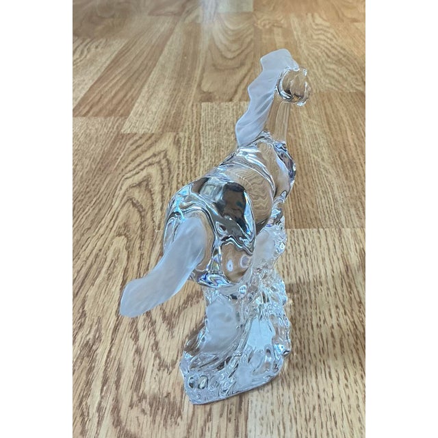 Glass Vintage Lenox Solid and Frosted Horse Figurine- Racing in the Wind- 7”x5”x2”- No Box For Sale - Image 7 of 12