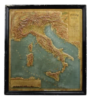 1889 Map of Italy, 1899