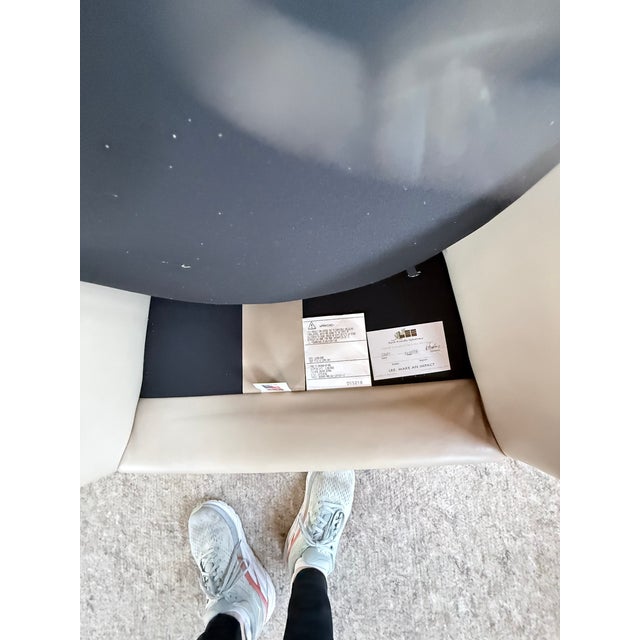 2020s Lee Leather Swivel Chair For Sale - Image 5 of 8