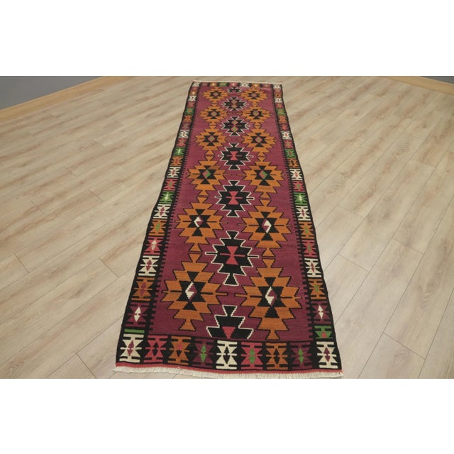 1970s Tribal Red Ethnic Kilim Rug For Sale - Image 13 of 13