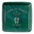 Vintage Parco Dei Principi Hotel Rome Italy Green Ceramic Ashtray Catchall Dish For Sale