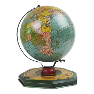 Vintage 1930's Metal Astrological World Globe 6 In