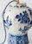 Blue Large Blue and White Hand-Painted Table Lamp with New Terracotta Silk Lampshade from Royal Delft, 1948 For Sale - Image 8 of 16