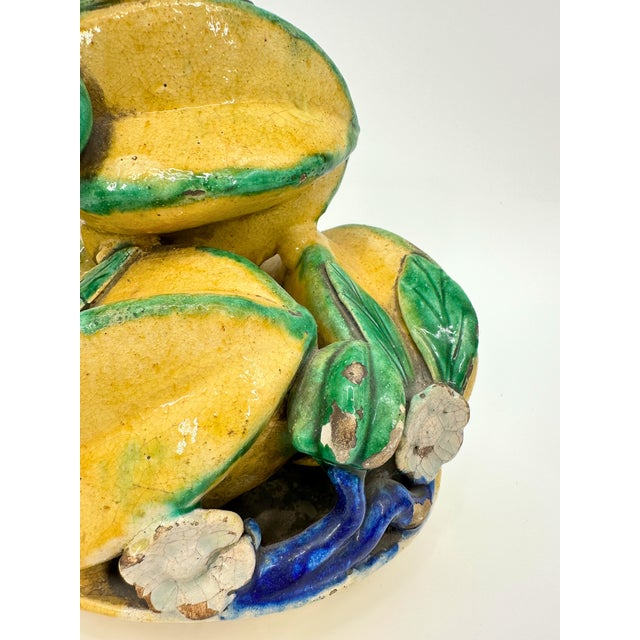 Ceramic Ceramic Altar Fruit Qing Dynasty Chinese Pair For Sale - Image 7 of 12