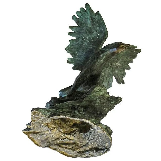 Patin Bronze Eagle-Sculpture, Italy, 1970s, Bronze For Sale - Image 10 of 11