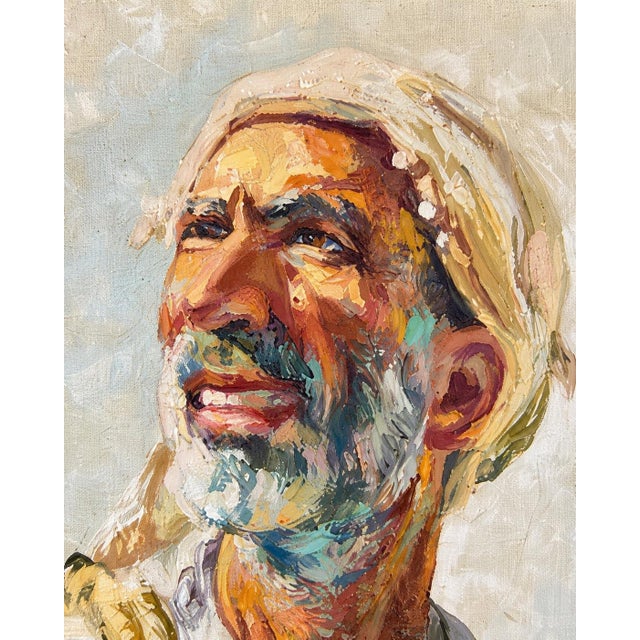 1954 A. Shitzas Mid-Century Earth Oil Portrait Painting - 1 Pc For Sale - Image 4 of 18
