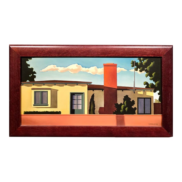R. Kenton Nelson—Pasadena Light on the House Beyond the Wall—Architectural Oil Painting For Sale