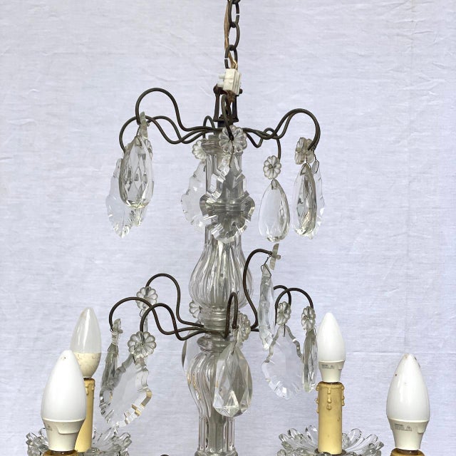 Antique Bohemian Crystal Chandelier, 1890s For Sale - Image 4 of 11