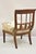 Brown Antique Italian Neoclassical Style Carved Arrow Walnut Low Boudoir Slipper Chair For Sale - Image 8 of 12