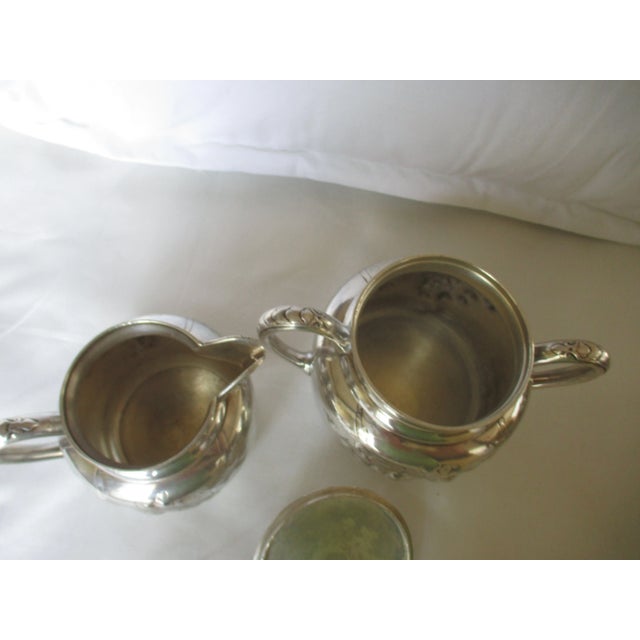 Late 19th Century Antique Homan Silverplate Company Silverplate Ornate 4 Piece Tea Service For Sale - Image 9 of 12
