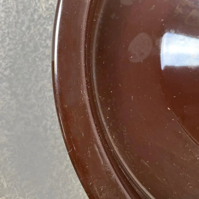 Mid-Century Italian Brown Porcelain Stoneware Ashtray by Mangiarotti Danese, 1970s For Sale - Image 6 of 11