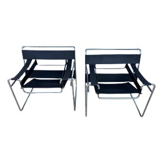 Pair of Marcel Breuer Italian Wassily Chairs For Sale