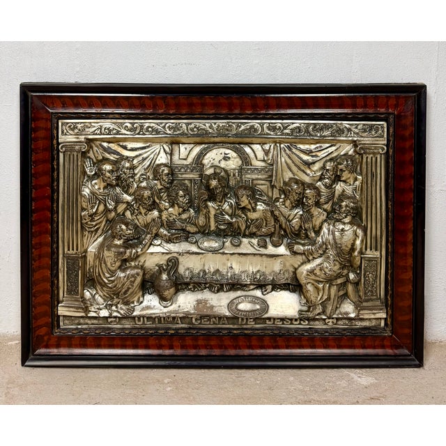 Relief of the Last Supper, Mid-20th Century, Framed For Sale - Image 4 of 10