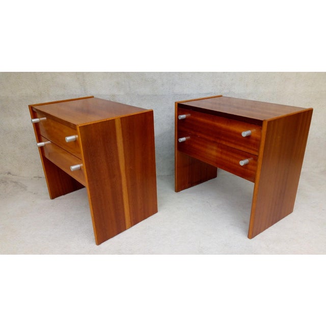 Brown Bedside Tables by Jindřich Halabala for Up Závody, 1970s, Set of 2 For Sale - Image 8 of 14