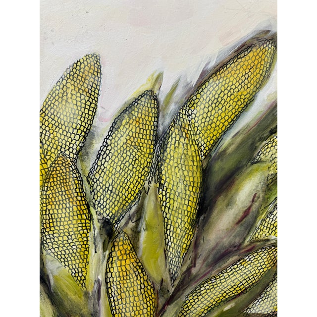 Ears of Corn Acrylic on Canvas Painting, Unsigned For Sale - Image 9 of 12